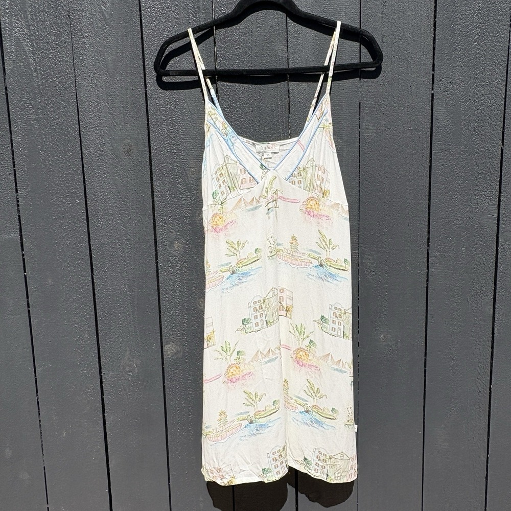 Imbali Charleston Rijks Babydoll Slip Dress XS Mini Summer Resort Coastal NEW